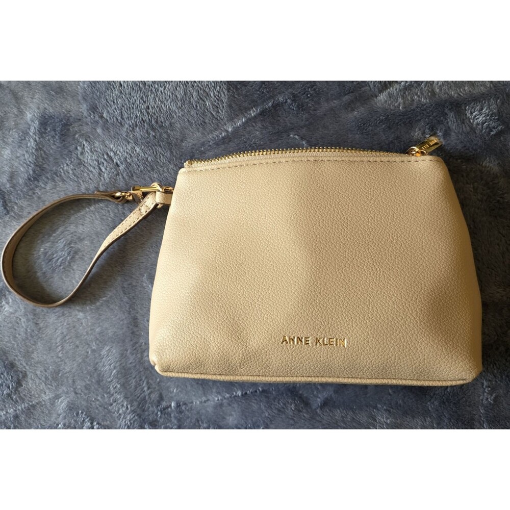Anne Klein Wristlet - Tan -  gold accent